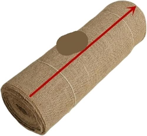 Sackleinen, Sackleinenstoff, Sackleinenstoff, 5 cm/10 cm/15 cm/35,5 cm Breite, Jute-Tischläufer, Sackleinenstoff for Sackleinen, Stuhlschärpen, Sackleinenband (5 cm x 10 Meter)(35cm*5 meter) von EPASHA