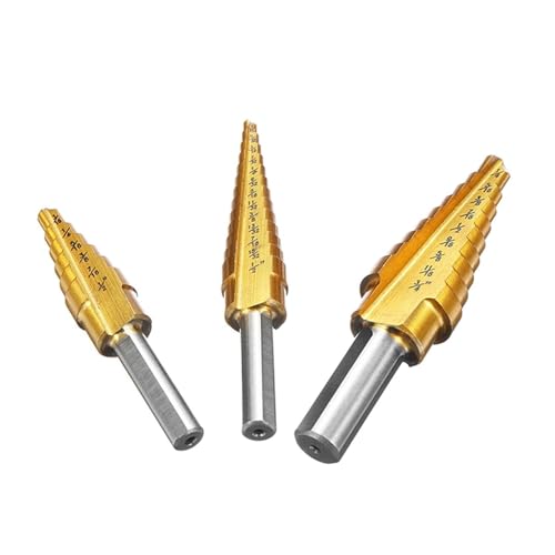 Stufenbohrer, Stufenbohrer, Hartmetall-Stufenbohrer 4 3/16-1/2 1/4-3/4 1/8-1/2 Titanbeschichtete Stufenbohrer mit automatischem Körner Stufenbohrer, Stufenbohrer, Hartmetall-Stufenbohrer 4 3/16-1/2 1/4-3/4 1/8-1/2 Titanbeschichtete Stufenbohrer mit automatischem Körner von EPASHA