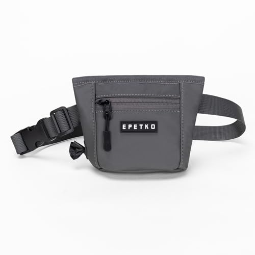 Leckerlibeutel für Hunde mit Metall-Gürtelclip, Leistungsstarke Magnetverschluss Gerät Beutel Leckerli Hund Gürtel, Große Kapazität Hund Leckerli Tasche Beutel mit Poop Bag Dispenser (Dunkelgrau) Leckerlibeutel für Hunde mit Metall-Gürtelclip, Leistungsstarke Magnetverschluss Gerät Beutel Leckerli Hund Gürtel, Große Kapazität Hund Leckerli Tasche Beutel mit Poop Bag Dispenser (Dunkelgrau) von EPETKO