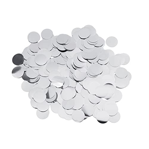 EPIGEIST 1 Packung Runder Konfetti aus Aluminiumfolie Silberne Glitzer Dekoration für Feste Hochzeiten Geburtstage und Babypartys als Tischdeko und Ballonfüllung von EPIGEIST