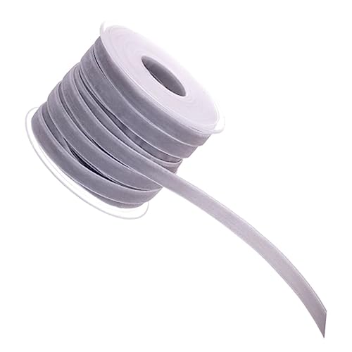 EPIGEIST 1 Rolle 20 Samtgürtel Geschenkband zerknittert nähen Stoffband wickeln Hochzeit binden Party Geschenkverpackungsband Geschenkbänder ein Verpackungsband Grau von EPIGEIST
