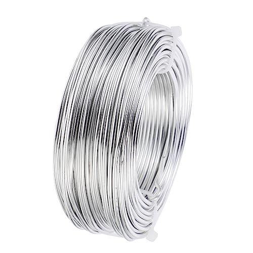 EPIGEIST 1 Rolle Aluminiumdraht -Schmuckzubehör Schmuckherstellung aus Aluminiumdraht Perlendraht Schmuckdraht weicher Aluminiumdraht Schmuck Draht Modellierdraht Draht zum Basteln Silber von EPIGEIST