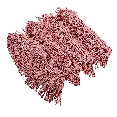 EPIGEIST 1 Rolle DIY Quastenbesatz Nähen silberner Fransenbesatz lang trimmen Rand vorhang Polyester -Fransen -Trimm Quaste Quastendekoration Besatzquaste Polyestergarn Rosa von EPIGEIST