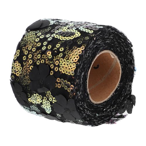 EPIGEIST 1 Rolle Dekoratives Tüllgewebe seidig Bogen Nähen Spitzenbänder zum Basteln Spitzendekoration seidenband ribbon stich besticktes Paillettenband Pailletten-Gurtband Polyester Black EPIGEIST 1 Rolle Dekoratives Tüllgewebe seidig Bogen Nähen Spitzenbänder zum Basteln Spitzendekoration seidenband ribbon stich besticktes Paillettenband Pailletten-Gurtband Polyester Black von EPIGEIST