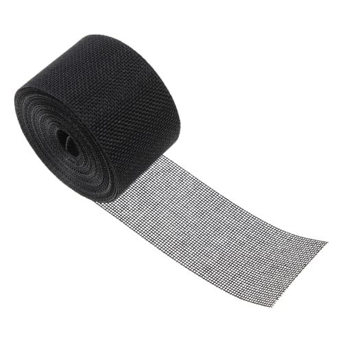 EPIGEIST 1 Rolle Feste Dekoration Leinsamengurte Band umwickeln bunte Bandblumen Bänder umwickeln Stoff Jute weihnachtsdeko Bunte Bänder gemustertes Band Wickelband betäuben Schwarz von EPIGEIST