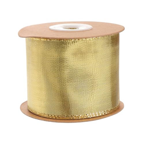 EPIGEIST 1 Rolle Gold- und Silberzwiebelband creatim weihnachten celebration bastelsachen wischtelgeschenk Hochzeit Schleife geschenkband Wickelband Verpackungsband metallische Linie Golden von EPIGEIST