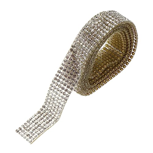 EPIGEIST 1 Rolle Heißer Diamant -Rückenkleberaufkleber Strassband Strass-Wraps Hotfix funkeln Verzierungen für Kleidung Strassstreifen für Kleidung Strass-Klebestreifen Plastik Weiß von EPIGEIST