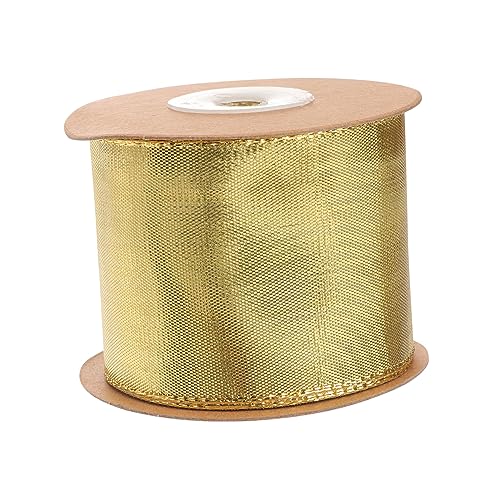 EPIGEIST 1 Rolle Helles Zwiebel Gurtband Natürliches Band Zum Verpacken Bandbündel Satin Hochzeitsdekor Verpackungsband Seidenband Geschenkband Goldene Metallic Linie von EPIGEIST