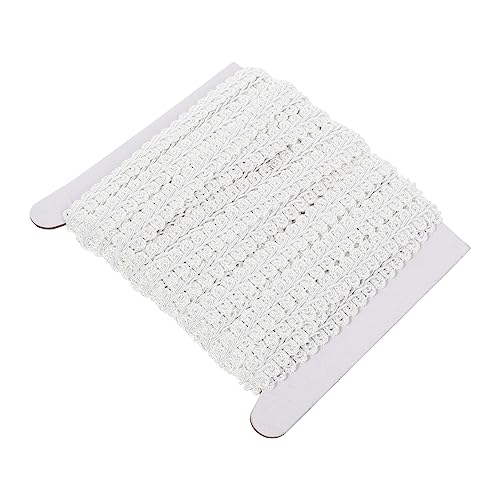 EPIGEIST 1 Rolle wellige Spitze geflochten Vorhänge trimmen Gimpengeflecht für DIY Randband DIY handwerk trimmen Vorhang zum Nähen Gimpengeflecht aus Polyester Polstergeflecht Nähband Weiß von EPIGEIST
