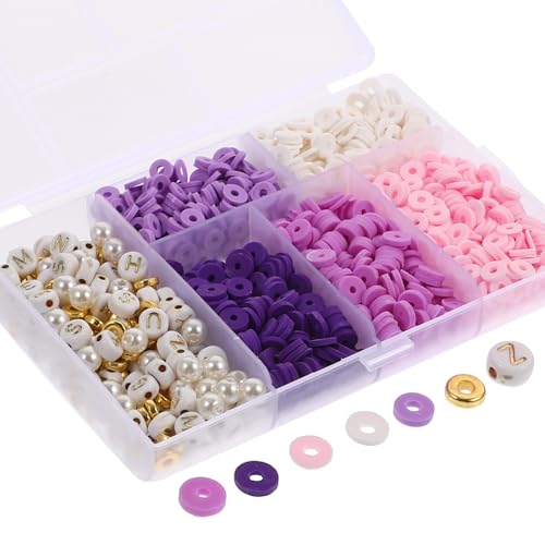 EPIGEIST 1 Satz DIY Armbandset mit Bunten Soft Tonperlen für Kreative Schmuckherstellung Aufbewahrungsbox für Familienaktivitäten und von EPIGEIST