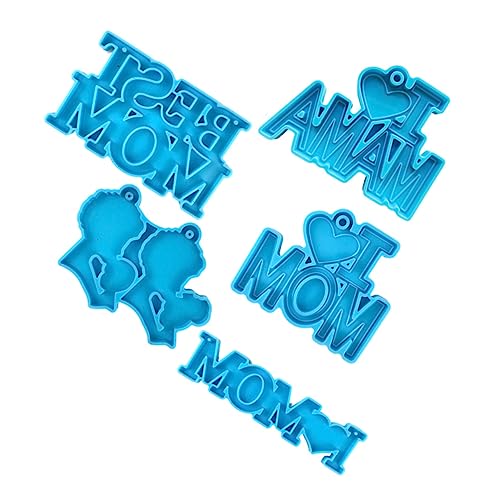 EPIGEIST 1 Satz Epoxidform Herzform Schlüsselanhänger Ringe Schlüsselanhänger Set Kreis Scheibenformen Ketten Name Schlüsselanhänger Anhänger Herzform Schlüsselband 5 Stück von EPIGEIST
