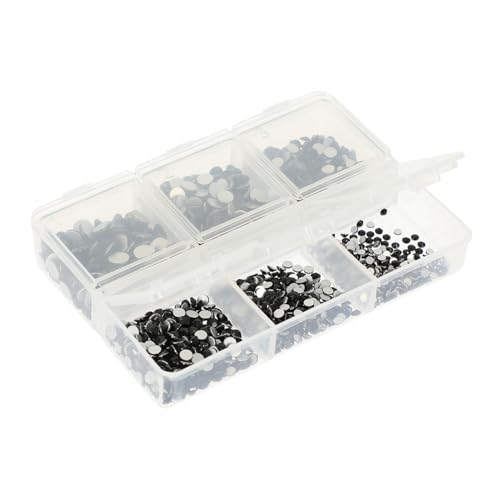 EPIGEIST 1 Satz Flache Strass-Accessoires Nagel Charms Nagel Kunst Dekoration Nagelkunst-Anhänger false nails fake nails home decor aufkleber DIY -Nagelzauber Maniküre-Charme Glas Black von EPIGEIST