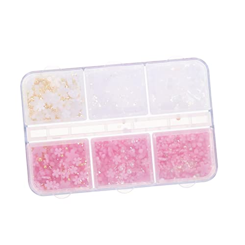 EPIGEIST 1 Satz Nagelblumen Dekoration Set Fächer Box mit Gemischten Resin Blüten für Kreative Nagelkunst Leicht und Einfach Anzuwenden für Natürliche und Künstliche Nägel von EPIGEIST