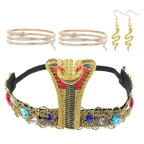 EPIGEIST 1 Satz Schlangen-stirnband-armband Schlangenmedusa Kostüm Schlangenhaar-accessoires Tarot Schlangenringe Kronenschlange Kopfbedeckung Schlangenkopfschmuck Polyester-metall von EPIGEIST