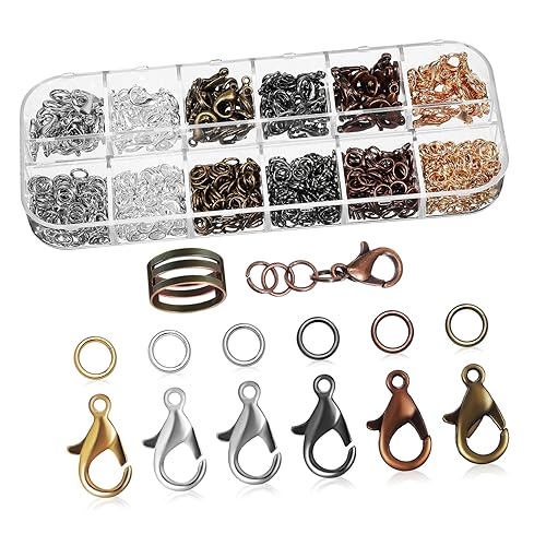 EPIGEIST 1 Satz Schmuck Zubehör Kit mit Karabinerverschlüssen Sprungringen für DIY Schmuckherstellung Hautfreundlich Langlebig Vielseitige Kombinationen Hochwertige Verarbeitung von EPIGEIST