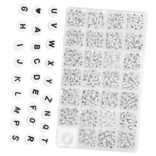 EPIGEIST 1 Schachtel Acryl Buchstabenperlen für DIY Armbänder Schmuckherstellung Bastelperlen mit Faden Leicht Tragbar Kreativ Langlebig zum Auffädeln und Basteln von EPIGEIST