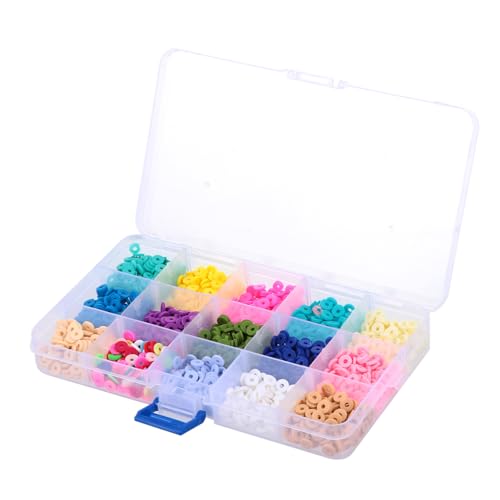 EPIGEIST 1 Schachtel Bunte Polymer Clay Perlen Flache Runde Spacer Perlen für Schmuckherstellung DIY Armbänder Halsketten Basteln Fächer Box Vielseitige Bastelperlen für Accessoires EPIGEIST 1 Schachtel Bunte Polymer Clay Perlen Flache Runde Spacer Perlen für Schmuckherstellung DIY Armbänder Halsketten Basteln Fächer Box Vielseitige Bastelperlen für Accessoires von EPIGEIST