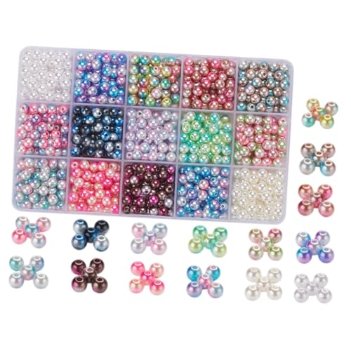 EPIGEIST 1 Schachtel DIY Perlen Kunststoff Abs Perlen für Schmuckherstellung Leichte Spacer Beads für Armbänder und Bastelprojekte für Kreative von EPIGEIST