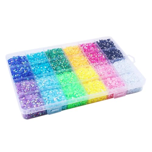 EPIGEIST 1 Schachtel Fächer Jelly Resin Nail Rhinestones DIY Nail Art Transparent Ab Flatback Maniküre Schmucksteine für Kreative Nagelgestaltung von EPIGEIST