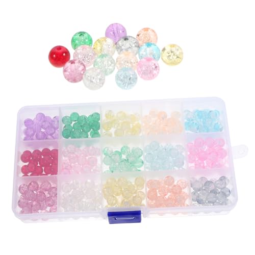 EPIGEIST 1 Schachtel Glasperlen für Schmuckherstellung Runde Bunte DIY Perlen Robustes Glasmaterial Vielseitig für Armbänder Halsketten Ohrringe Klare Schmuckperlen für Kreative von EPIGEIST