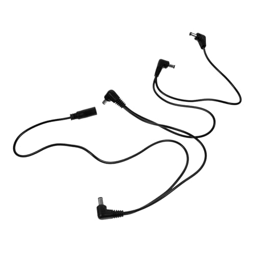 EPIGEIST 1 Stück Effector Power Cord für Elektrische Gitarrenpedale Professionelles Kabel für Effektive Stromversorgung Schwarz für Pedal Boards Langlebig und Geräuschisolierend von EPIGEIST