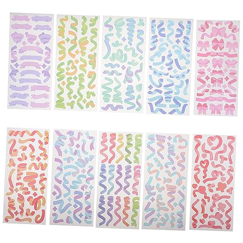 EPIGEIST 10 Blatt Laserbandaufkleber bunt Vinyl Sammelalbum Bindestrich Erwachsene Entwürfe Aufkleber für Fotorahmen PVC-Aufkleber Geschenkaufkleber Handkontoaufkleber Scrapbook -Aufkleber EPIGEIST 10 Blatt Laserbandaufkleber bunt Vinyl Sammelalbum Bindestrich Erwachsene Entwürfe Aufkleber für Fotorahmen PVC-Aufkleber Geschenkaufkleber Handkontoaufkleber Scrapbook -Aufkleber von EPIGEIST
