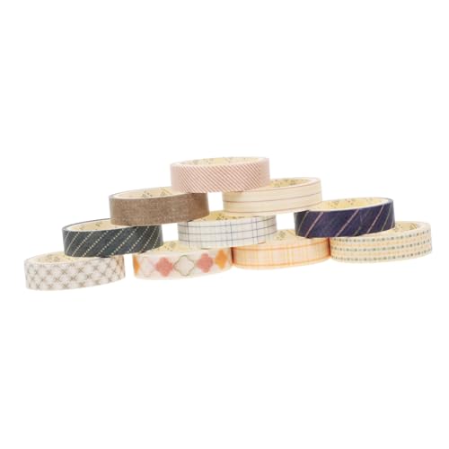 EPIGEIST 10 Rollen Washi Tape Set Dekoratives Klebeband für Scrapbooking DIY Bastelband Selbstklebendes Papierband Bunte Geometrische Muster Geschenkverpackung Vielseitig für Tagebücher von EPIGEIST