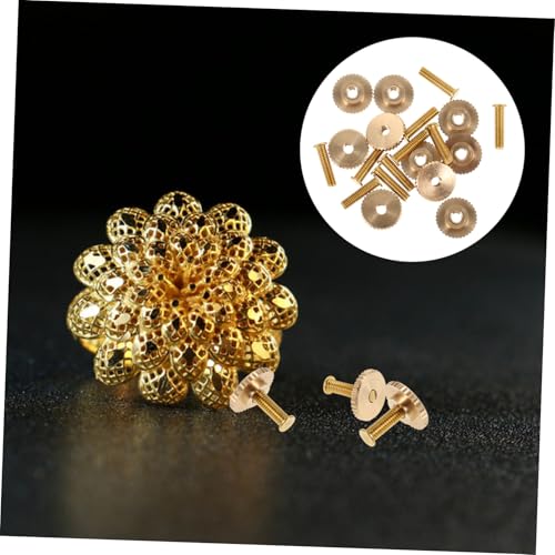 EPIGEIST 10 Sätze Metall Abzeichen Schraubkappen Langlebig Rostfrei Bastelzubehör Anstecknadeln Verschluss Einfach zu Befestigen für Abzeichen und Pins von EPIGEIST