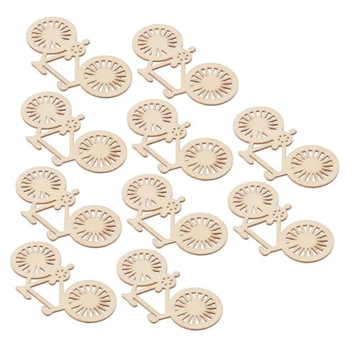 EPIGEIST 10 Stk. Holzornamente Fahrradscheiben Lasergraviert Holzscheiben für DIY Bastelbedarf Hochzeitsdeko Scrapbooking und Wohnaccessoires in Naturholzfarbe von EPIGEIST