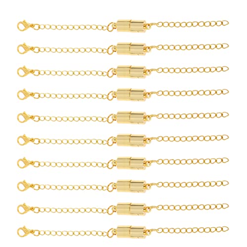 EPIGEIST 10 Stück Magnetische Kettenverlängerungen Schmuckverlängerungen für Armbänder und Fußketten Goldfarben Einfache Handhabung EPIGEIST 10 Stück Magnetische Kettenverlängerungen Schmuckverlängerungen für Armbänder und Fußketten Goldfarben Einfache Handhabung von EPIGEIST