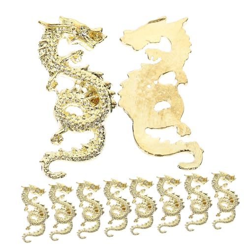 EPIGEIST 10 Stück Nagelcharms für Metallische Drachen Nageldekorationen für Kreative Maniküre für DIY Nailart und Besondere Anlässe von EPIGEIST