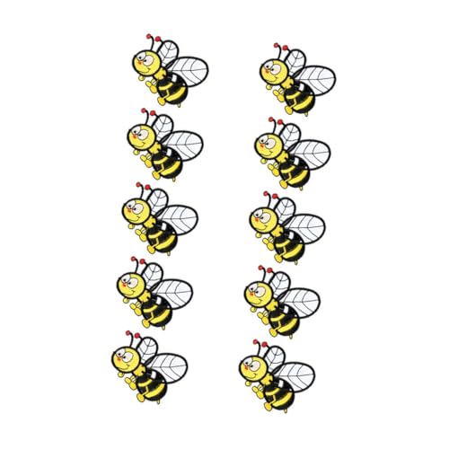 EPIGEIST 10 Stück Teiliges Bestickte Bienen Stoffaufnäher zum Aufnähen und Aufbügeln Niedliche Cartoon Patches für DIY Kleidung Strapazierfähige Textilflicken zur Einfachen Reparatur und EPIGEIST 10 Stück Teiliges Bestickte Bienen Stoffaufnäher zum Aufnähen und Aufbügeln Niedliche Cartoon Patches für DIY Kleidung Strapazierfähige Textilflicken zur Einfachen Reparatur und von EPIGEIST