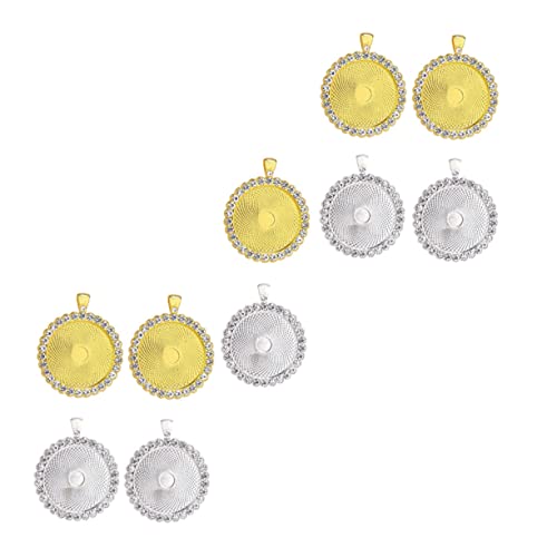 EPIGEIST 10 Stück Teiliges DIY Anhänger Runden Strass stein ösen in Silber und Gold Schmuckzubehör für Damenketten zum Selbermachen von Halsketten Armbändern und Ohrringen von EPIGEIST