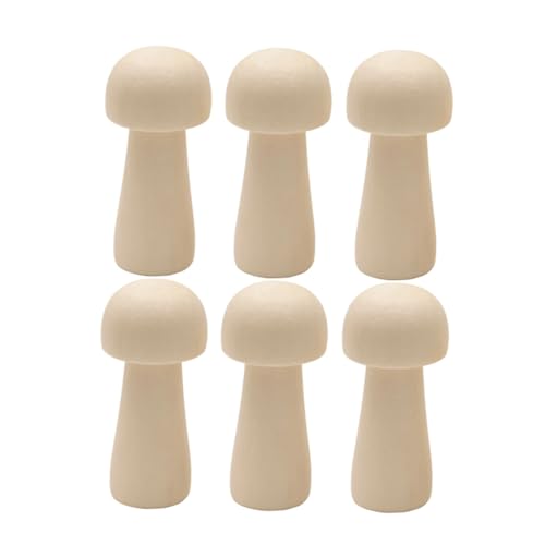 EPIGEIST 10 Stück Teiliges DIY Holz Pilz Modell Unbehandelte Holzfiguren zum Bemalen Kreative Handwerk Spielzeuge für Fantasie und Geschicklichkeit von EPIGEIST