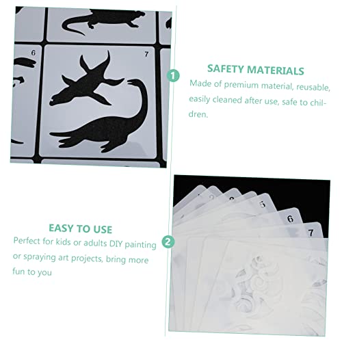 EPIGEIST 10 Stück Teiliges Dinosaurier Schablonen Wiederverwendbare Malschablonen aus Robustem Material für DIY Wand Textil und Bastelprojekte Leicht zu Reinigen Kreative Malvorlagen für EPIGEIST 10 Stück Teiliges Dinosaurier Schablonen Wiederverwendbare Malschablonen aus Robustem Material für DIY Wand Textil und Bastelprojekte Leicht zu Reinigen Kreative Malvorlagen für von EPIGEIST