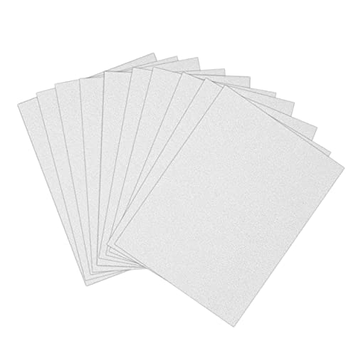 EPIGEIST 10 Stück Teiliges Glitzerpapier Silber Glitter Cardstock für DIY Basteln Scrapbooking Einseitig Glitzernd Schweres Papier für Grußkarten und Dekorationen von EPIGEIST
