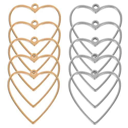 EPIGEIST 10 Stück Teiliges Hohlrahmen Anhänger in Herzform Schmuckzubehör für Schmuckherstellung Offene Anhänger für DIY Harzschmuck Ohrringe und Halsketten Leicht und Hautfreundlich EPIGEIST 10 Stück Teiliges Hohlrahmen Anhänger in Herzform Schmuckzubehör für Schmuckherstellung Offene Anhänger für DIY Harzschmuck Ohrringe und Halsketten Leicht und Hautfreundlich von EPIGEIST