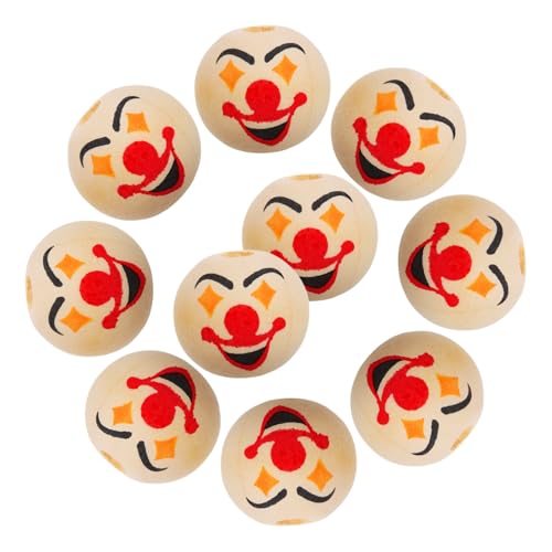 EPIGEIST 10 Stück Teiliges Holzperlen mit Clown gesicht für DIY Schmuckherstellung Sichere Holzkugeln zum Basteln von Armbändern Halsketten Ohrringen Holzperlen Zubehör EPIGEIST 10 Stück Teiliges Holzperlen mit Clown gesicht für DIY Schmuckherstellung Sichere Holzkugeln zum Basteln von Armbändern Halsketten Ohrringen Holzperlen Zubehör von EPIGEIST
