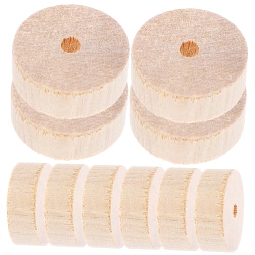 EPIGEIST 10 Stück Teiliges Kleine Holzräder Naturbelassenem Holz für DIY Holzspielzeug Modellbau und Bastelprojekte Runde Holzräder mit Durchmesser Geeignet für Kreative Handwerksarbeiten von EPIGEIST