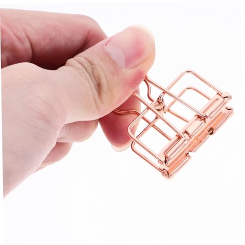 EPIGEIST 10 Stück Teiliges Metall Binder Clips Langlebige Rostfreie Büroklammern mit Hohlraum design Vielseitig für Papier Dokumente Akten Geeignet für Bürobedarf und Schreibwaren von EPIGEIST