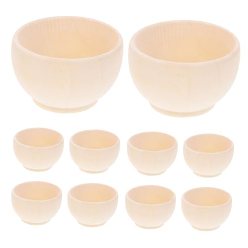 EPIGEIST 10 Stück Teiliges Natürliche Holzschalen zum Bemalen DIY Holzschüssel Modelle mit Glatter Oberfläche Kreative Bastelidee für Hochzeit Party Schuldekoration und Geschenkgestaltung EPIGEIST 10 Stück Teiliges Natürliche Holzschalen zum Bemalen DIY Holzschüssel Modelle mit Glatter Oberfläche Kreative Bastelidee für Hochzeit Party Schuldekoration und Geschenkgestaltung von EPIGEIST