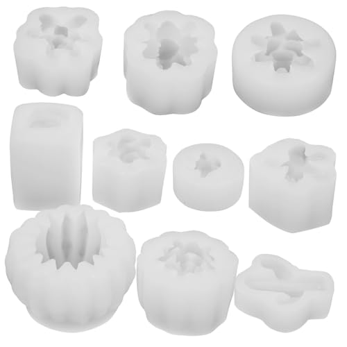 EPIGEIST 10 Stück Teiliges Silikon Kerzenform Flexible Blütenform Gießform für DIY Duftkerzen Seifen Aromatherapie Langlebig Sicher und Einfach zu Entformen Vielseitig für Handwerk und von EPIGEIST