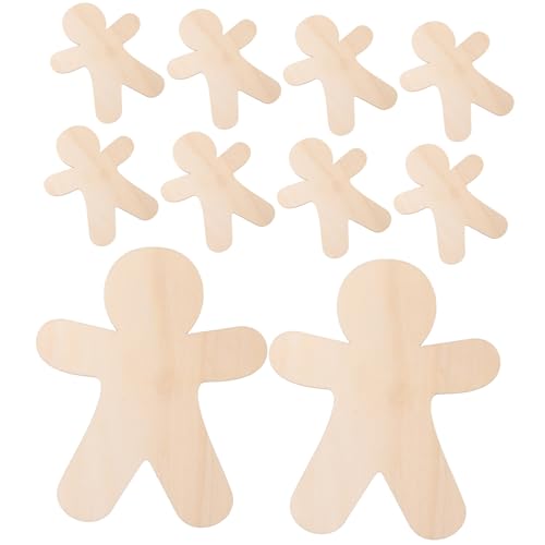 EPIGEIST 10 Stück Teiliges Unbemalter Holz Lebkuchenmann Ausschnitte für Weihnachtsbaumdeko Naturbelassene Xmas Holzstücke DIY Holzanhänger mit Glatter Oberfläche Poliert und Langlebig für EPIGEIST 10 Stück Teiliges Unbemalter Holz Lebkuchenmann Ausschnitte für Weihnachtsbaumdeko Naturbelassene Xmas Holzstücke DIY Holzanhänger mit Glatter Oberfläche Poliert und Langlebig für von EPIGEIST