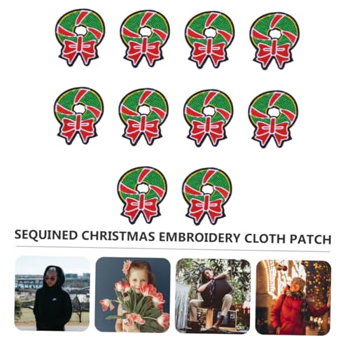 EPIGEIST 10 Stück Teiliges Weihnachtsaufnäher aus Besticktem mit Pailletten zum Aufbügeln Langlebige Weihnachtsmann und Weihnachtsbaum Patches für Kleidung Jeans Rucksäcke und DIY Basteln EPIGEIST 10 Stück Teiliges Weihnachtsaufnäher aus Besticktem mit Pailletten zum Aufbügeln Langlebige Weihnachtsmann und Weihnachtsbaum Patches für Kleidung Jeans Rucksäcke und DIY Basteln von EPIGEIST
