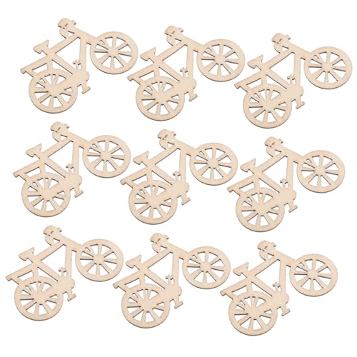 EPIGEIST 10 Stück Unlackierte Holzscheiben im Fahrraddesign für DIY Projekte Basteln und Dekoration für Kreative Kunstprojekte von EPIGEIST