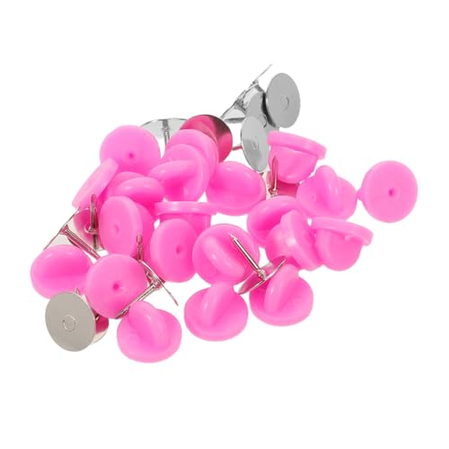 EPIGEIST 100 Satz Pin Backs Ersatz mit Gummikappe und Flachkopf Pins Schmuckverschluss für DIY Bastelprojekte Stabile Broschennadeln in Einfach zu Montieren für Lapel Badge von EPIGEIST