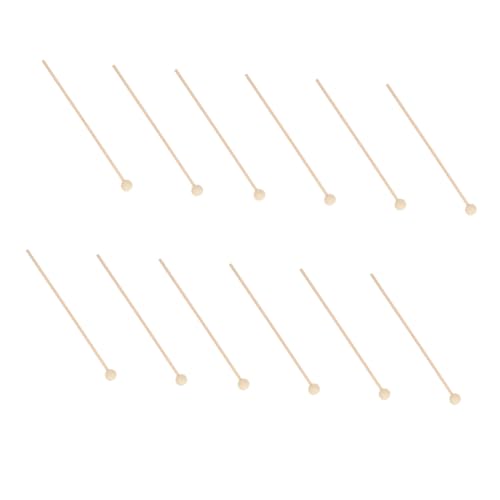 EPIGEIST 100 Stück DIY Holzstäbchen Holzlollipop Dekoration Party Dessert Tischdekoration Holzstäbchen Rund für Babyparty Kuchen Eisstiele Basteln Kuchenpop Stiele von EPIGEIST