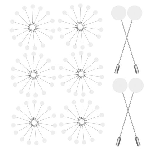 EPIGEIST 100 Stück Edelstahl Sicherheitsnadeln mit Flachem Rücken Runde Broschennadeln mit Sicherheitsverschluss Langlebig und Elegant für DIY Schmuck Anzug Hut Schal Vielseitiges von EPIGEIST