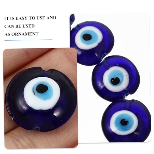 EPIGEIST 100 Stück Flache Türkische Glasperlen Evil Eye Anhänger DIY Schmuckzubehör Blau Doppelseitig Langlebig für Armbänder Halsketten EPIGEIST 100 Stück Flache Türkische Glasperlen Evil Eye Anhänger DIY Schmuckzubehör Blau Doppelseitig Langlebig für Armbänder Halsketten von EPIGEIST