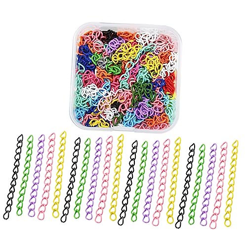EPIGEIST 100 Stück Gliederkette Anhänger für die Schmuckherstellung goldgefüllte Kettenmasse jahrestag valtinstaggeschenke Schwanzkette für DIY Halsketten Halskette Extender Eisen von EPIGEIST